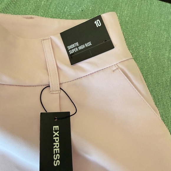 Express High Rise Tailored Shorts Blush Pink Size 10 - Picture 2 of 13